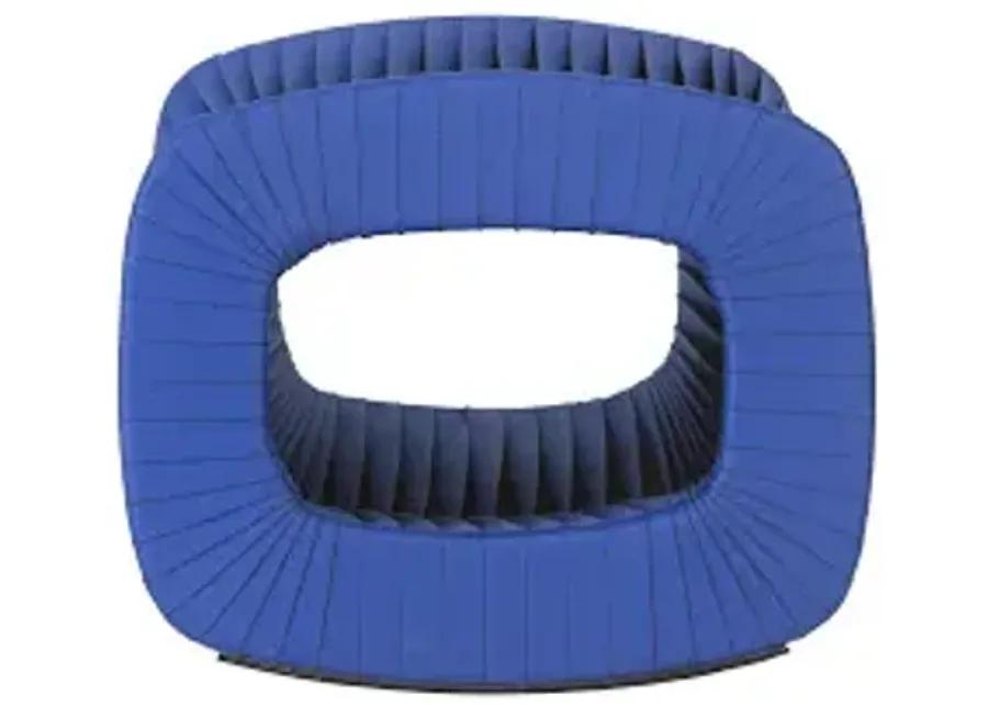 seat belt ottoman, blue/black