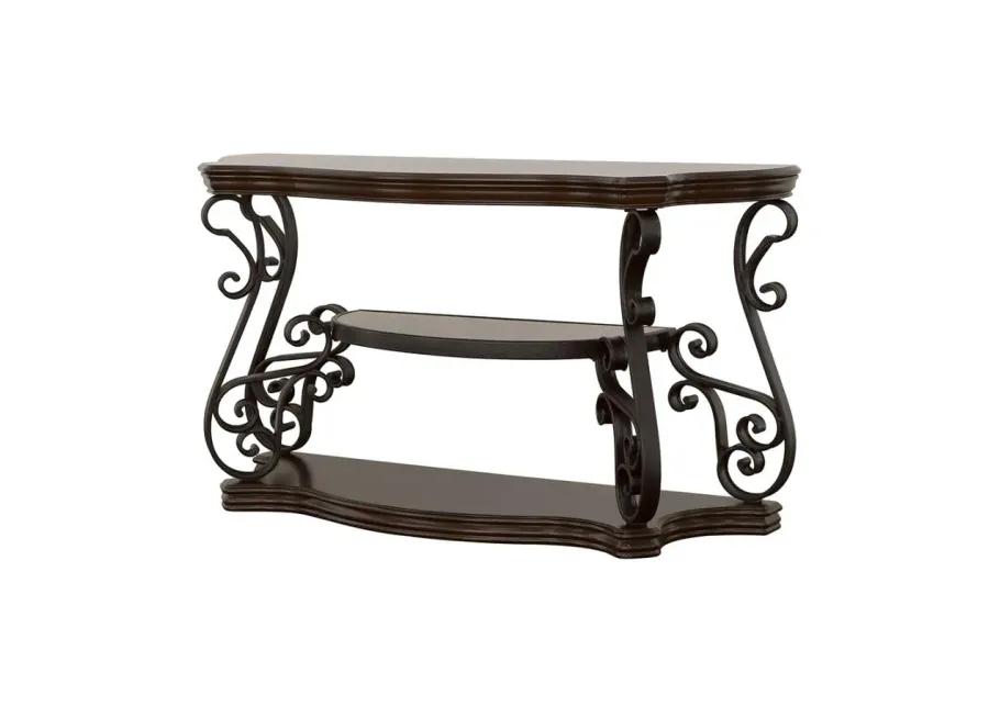 Laney Sofa Table Deep Merlot and Clear