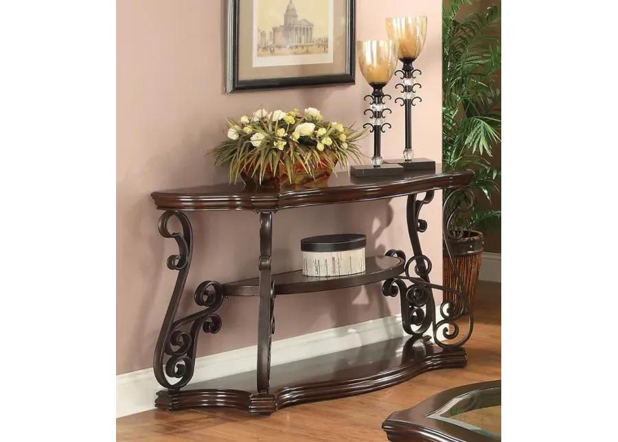 Laney Sofa Table Deep Merlot and Clear