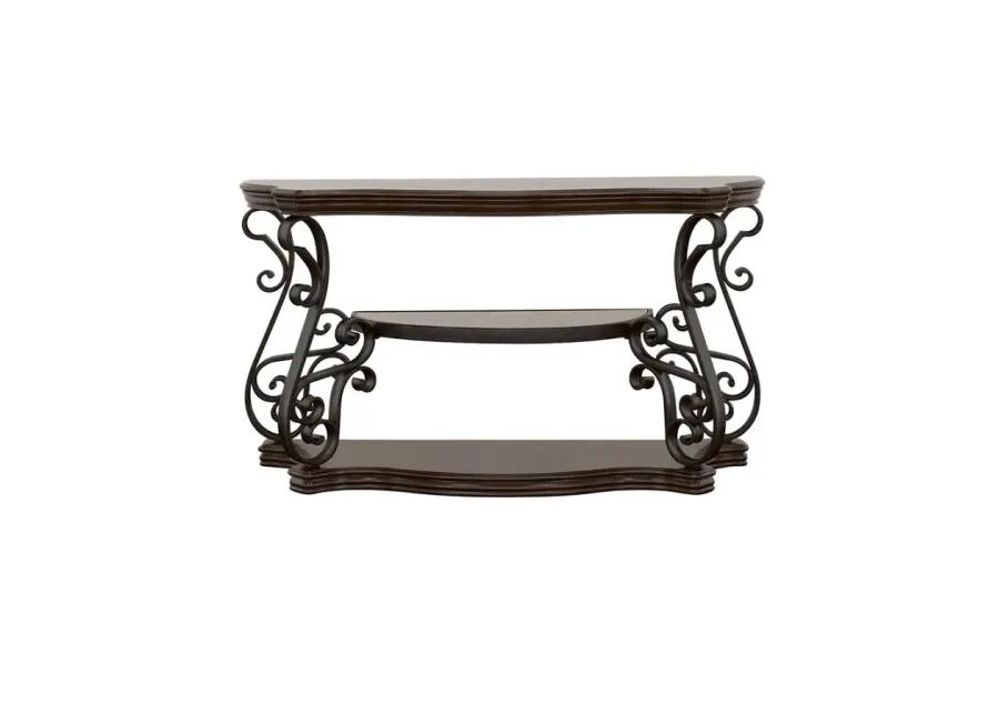 Laney Sofa Table Deep Merlot and Clear