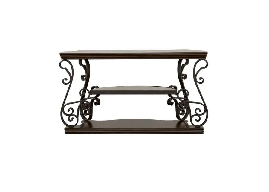 Laney Sofa Table Deep Merlot and Clear