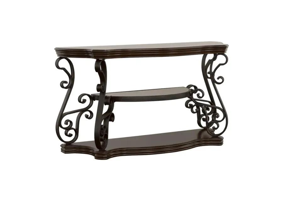 Laney Sofa Table Deep Merlot and Clear