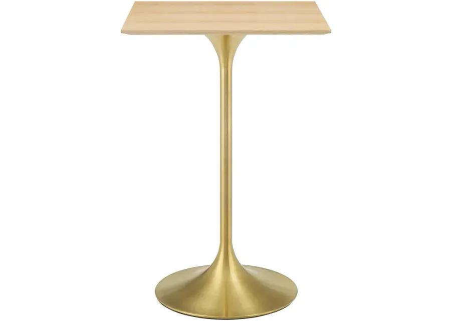 Lippa 28" Square Wood Bar Table