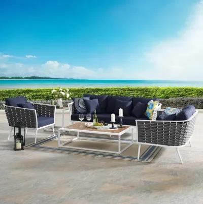 Stance 6 Piece Outdoor Patio Aluminum Sectional Sofa Set