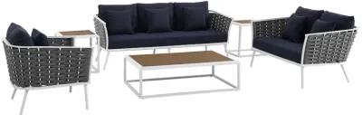 Stance 6 Piece Outdoor Patio Aluminum Sectional Sofa Set