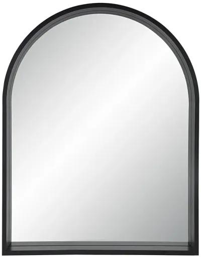 Cove 46" Tall Arch Rectangular Mirror, Matte Black