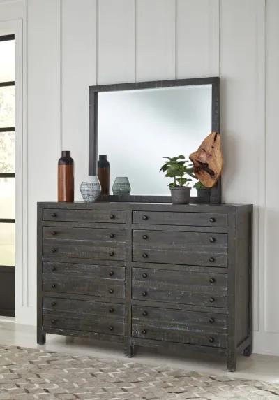 Townsend Solid Wood Eight Drawer Dresser in Gunmetal (2024)