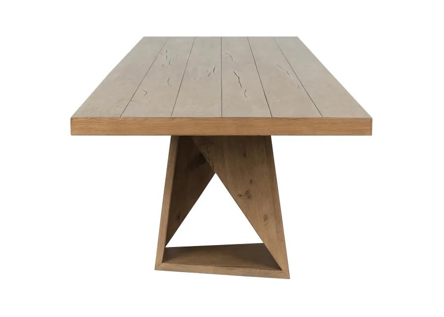 Arleth 94" Reclaimed Oak Transitional Dining Table in Natural