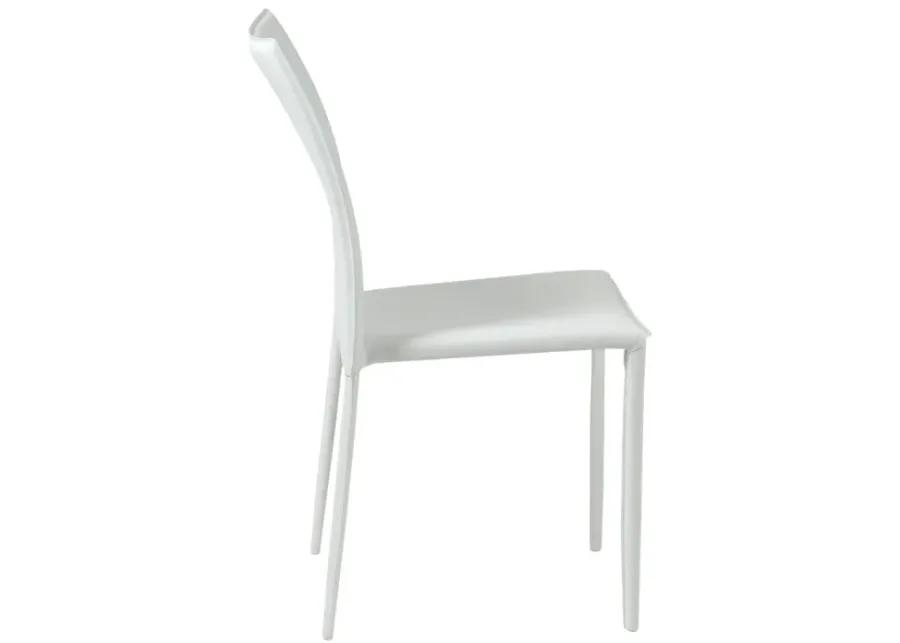 Dalia Stacking Side Chair in White - Set of 2