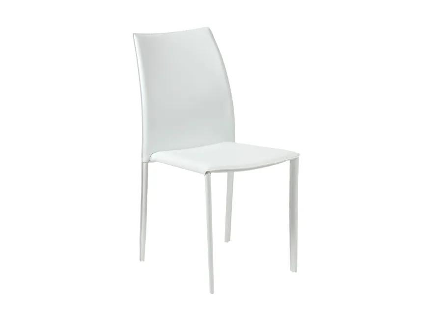 Dalia Stacking Side Chair in White - Set of 2