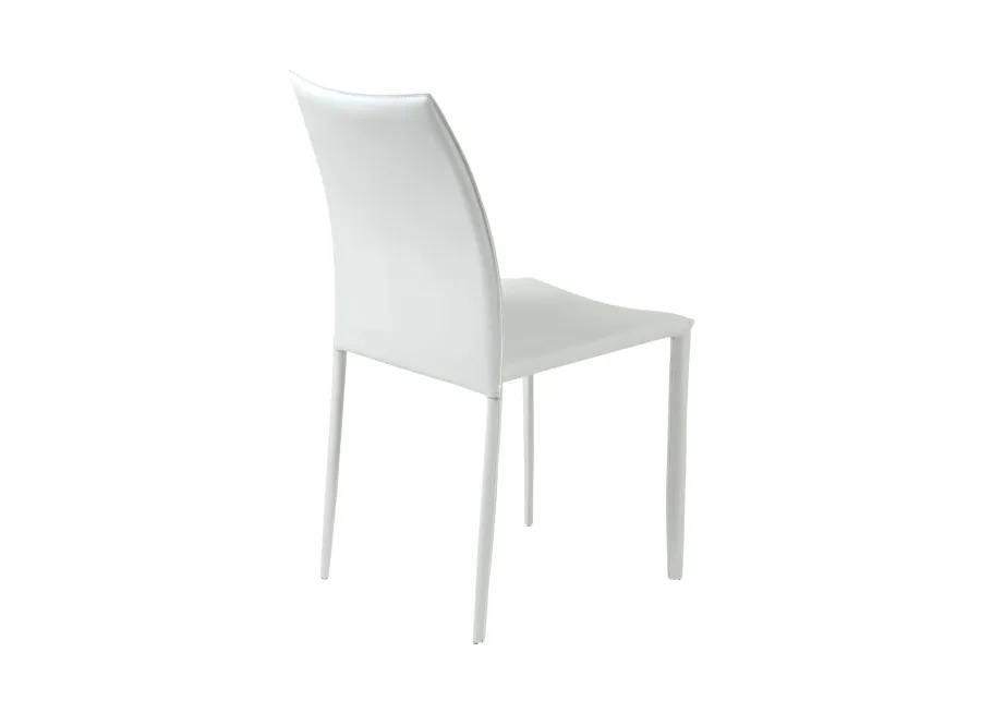 Dalia Stacking Side Chair in White - Set of 2