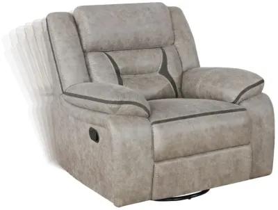 Greer Upholstered Tufted Back Glider Recliner