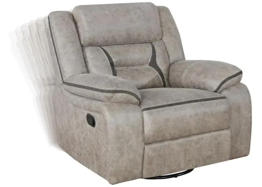 Greer Upholstered Tufted Back Glider Recliner