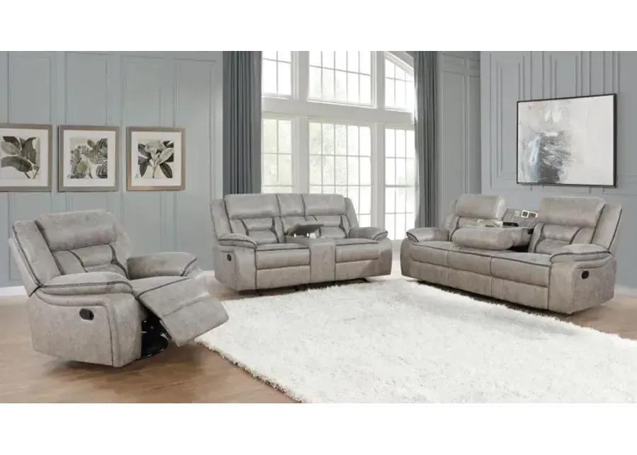 Greer Upholstered Tufted Back Glider Recliner