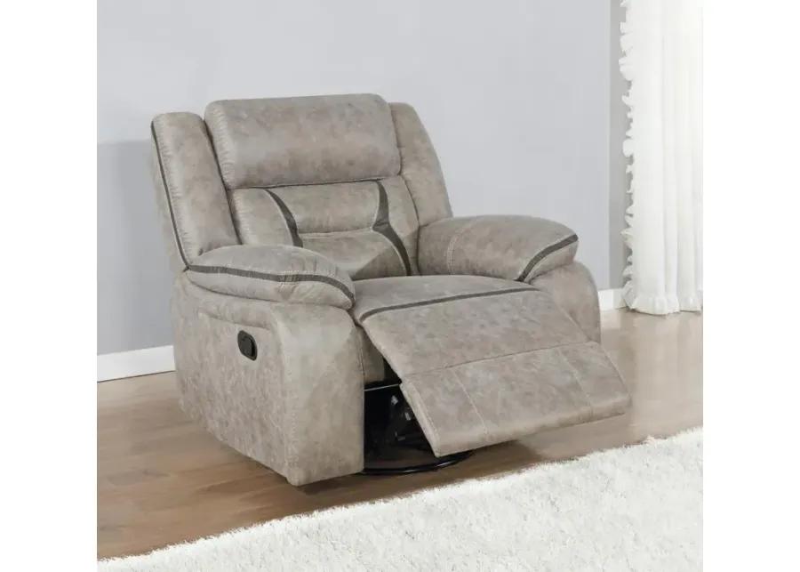 Greer Upholstered Tufted Back Glider Recliner