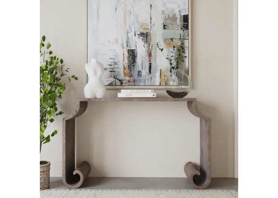 Agathon Stone Gray Console Table