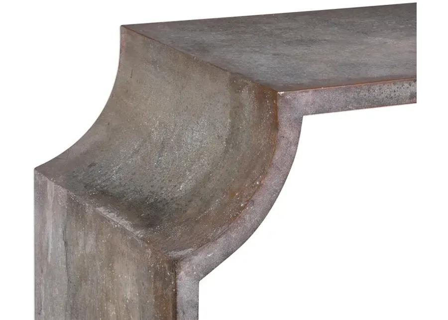 Agathon Stone Gray Console Table