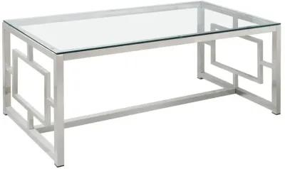 Merced Rectangle Glass Top Coffee Table Nickel