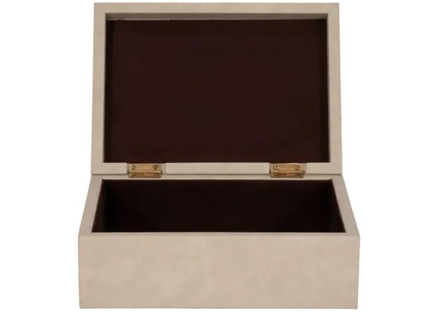 11" Box With Gold Open Cut-out On Top, Ivory