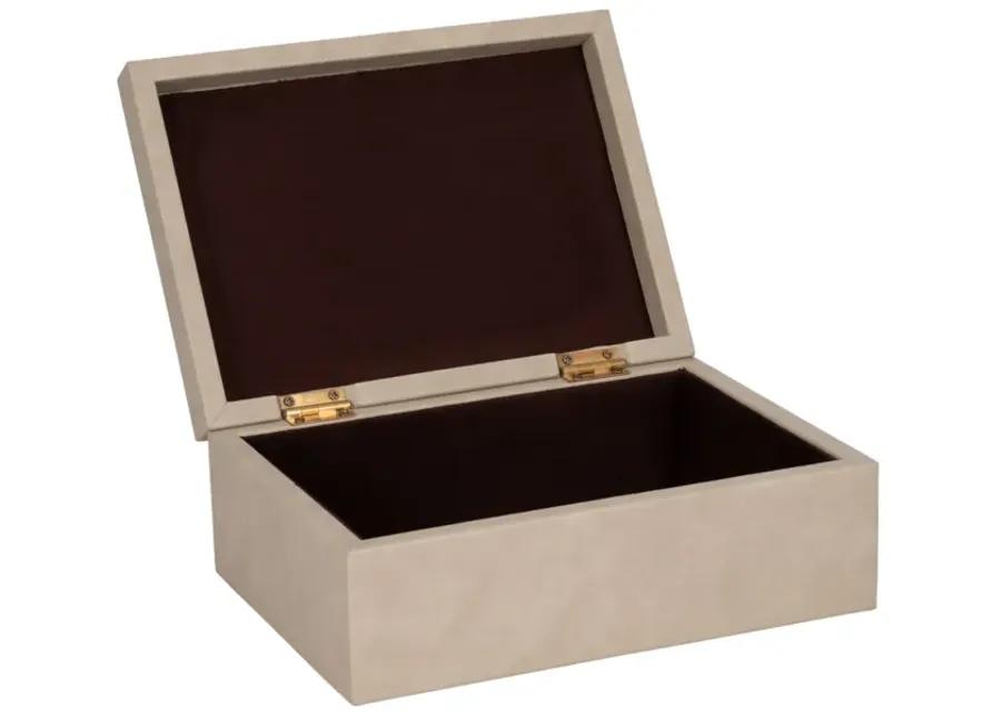 11" Box With Gold Open Cut-out On Top, Ivory