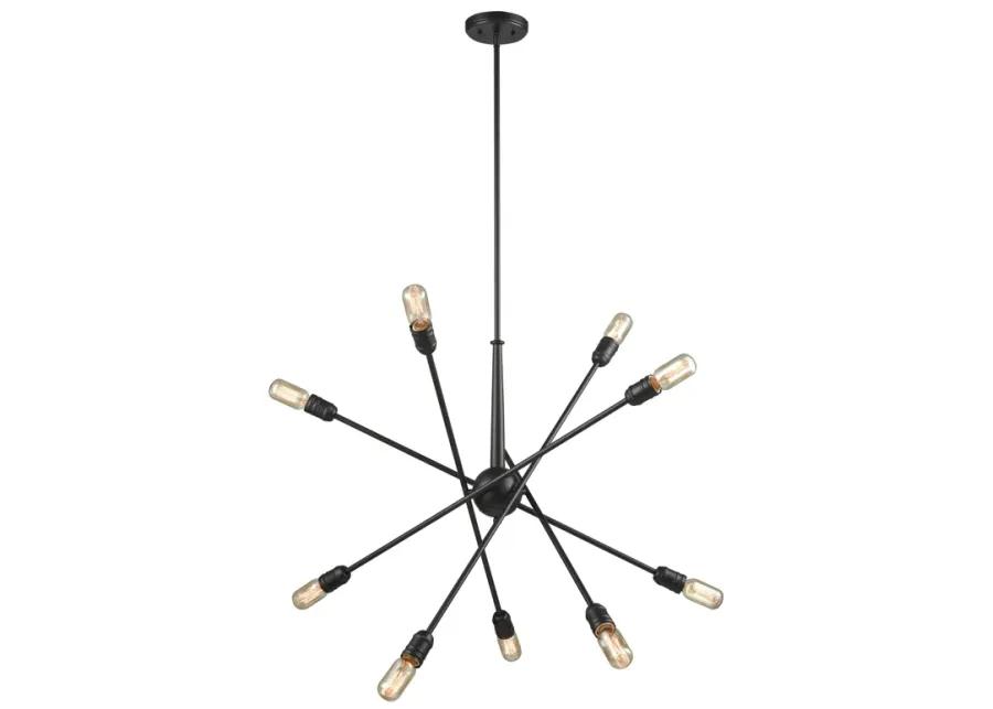 Delphine 33" Wide 10-Light Chandelier - Oil Rubbed Bronze