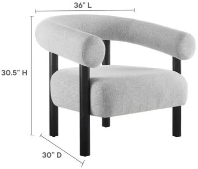 Sable Upholstered Fabric Armchair