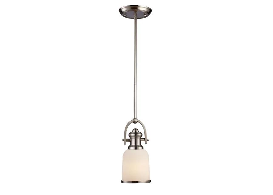 Brooksdale 5'' Wide 1-Light Mini Pendant - Satin Nickel