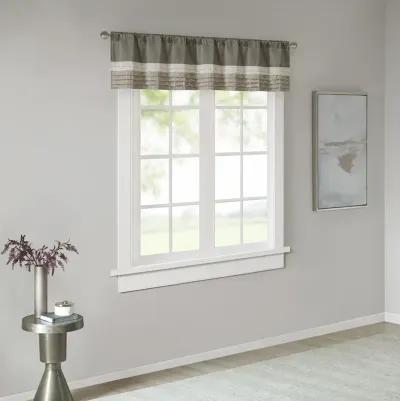 Madison Park Amherst Natural Polyoni Pintuck Window Valance