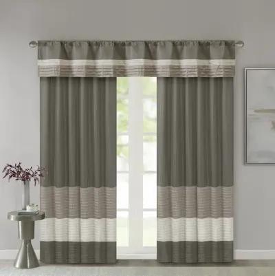 Madison Park Amherst Natural Polyoni Pintuck Window Valance