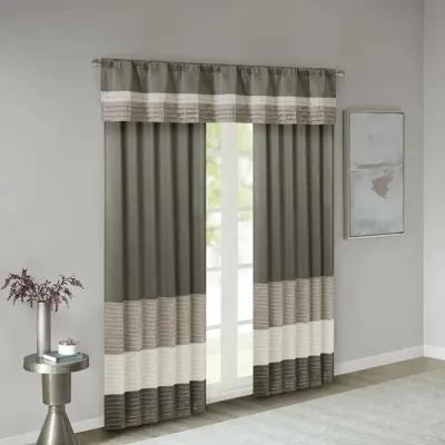 Madison Park Amherst Natural Polyoni Pintuck Window Valance