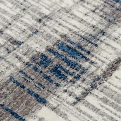 Anatolia Gray Abstract Recycled Polyester 2'6" x 8' Runner Rug