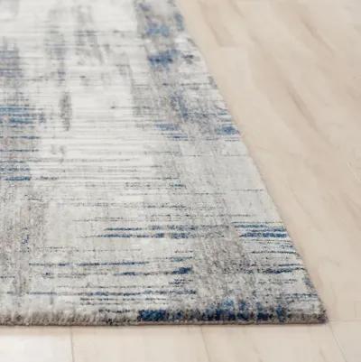 Anatolia Gray Abstract Recycled Polyester 2'6" x 8' Runner Rug