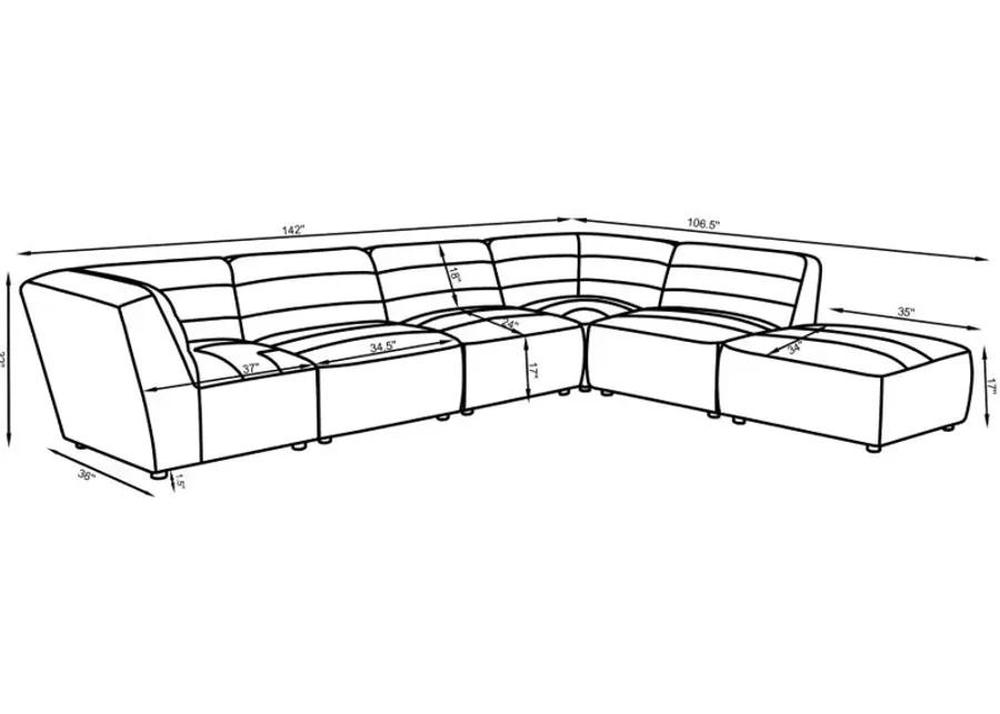 Abdiel 6-Piece Upholstered Sectional