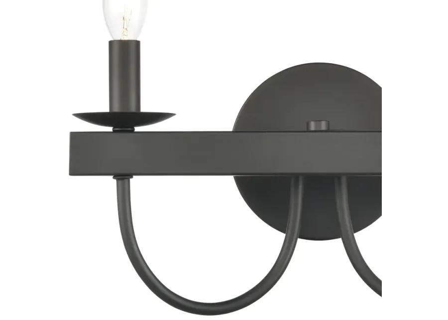 Williamson 14" Wide 2-Light Vanity Light - Black