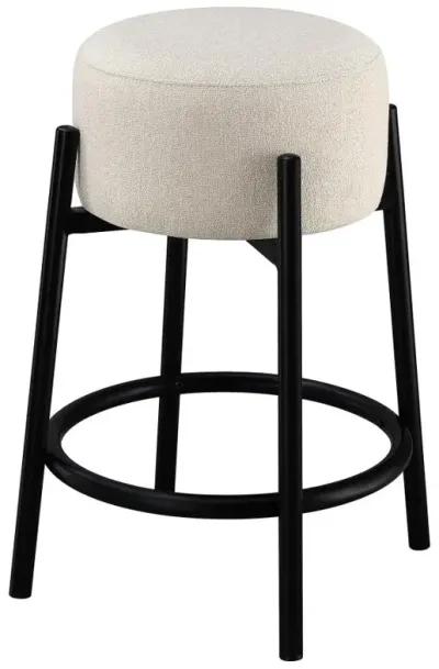 Amble Upholstered Backless Round Stools - Set of 2