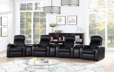 Cyrus Home Theater Upholstered Recliner Black