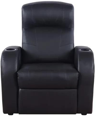 Cyrus Home Theater Upholstered Recliner Black