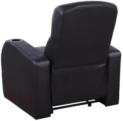 Cyrus Home Theater Upholstered Recliner Black