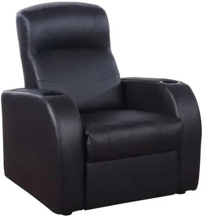 Cyrus Home Theater Upholstered Recliner Black