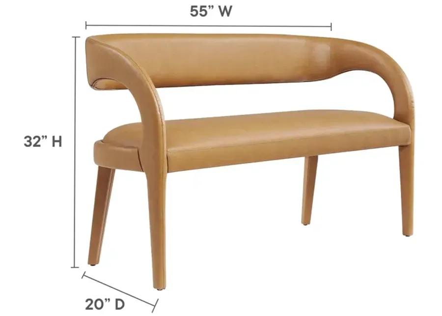 Pinnacle Vegan Leather Accent Bench