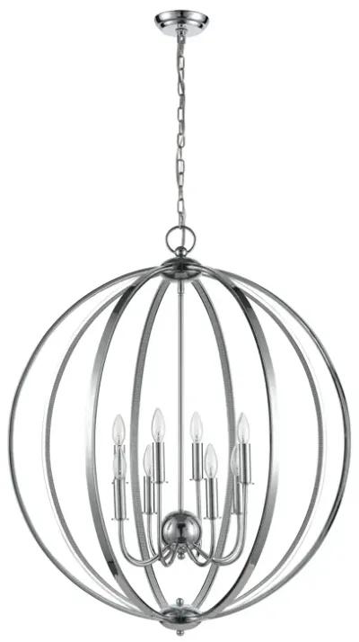 Venue 32" Wide 8-Light Pendant - Chrome