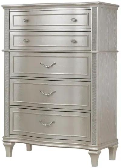 Evangeline 6-drawer Chest Silver Oak