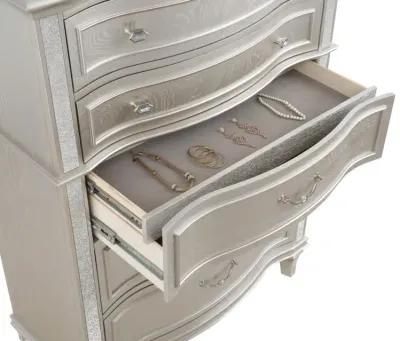 Evangeline 6-drawer Chest Silver Oak