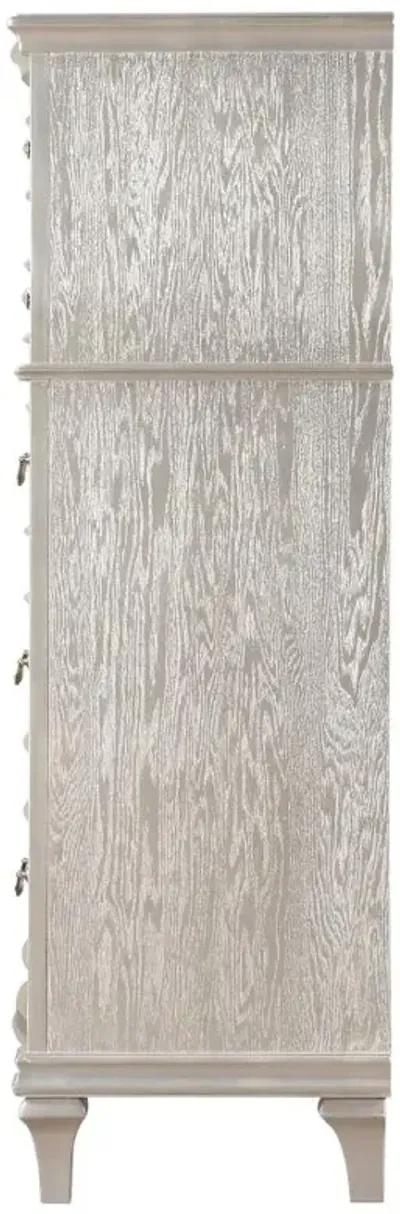 Evangeline 6-drawer Chest Silver Oak