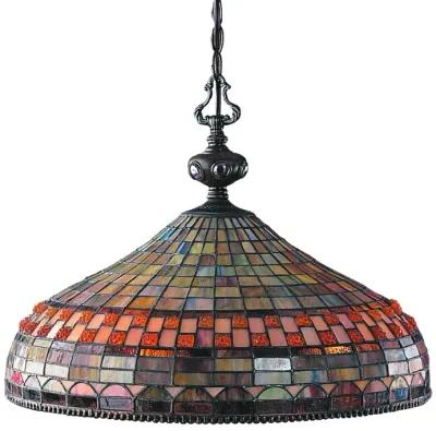 Jewelstone 20" Wide 3-Light Chandelier - Classic Bronze