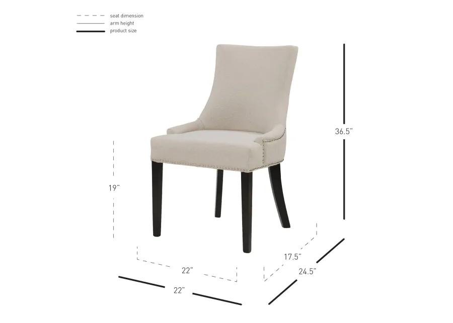 Charlotte Cream Fabric Dining Chair