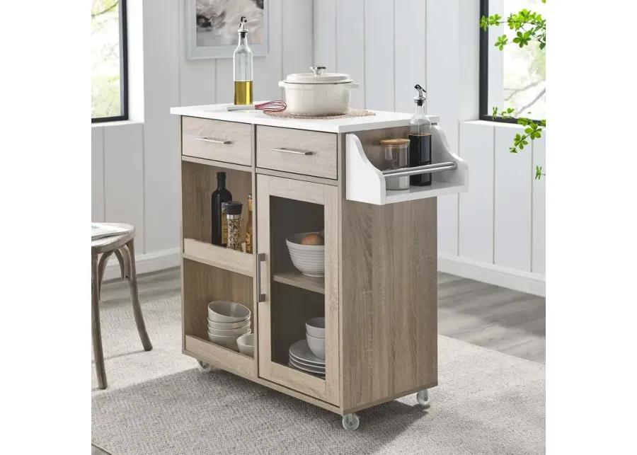 Culinary Kitchen Cart With Spice Rack