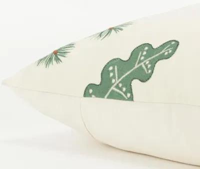 HOLIDAY 2022 Woodland Animal Green Pillow