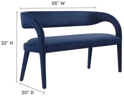 Pinnacle Performance Velvet Accent Bench