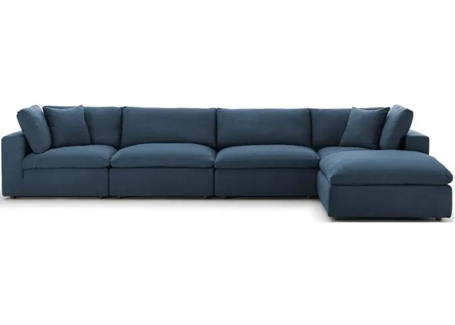 Commix Down Filled Overstuffed 5 Piece Sectional Sofa Set